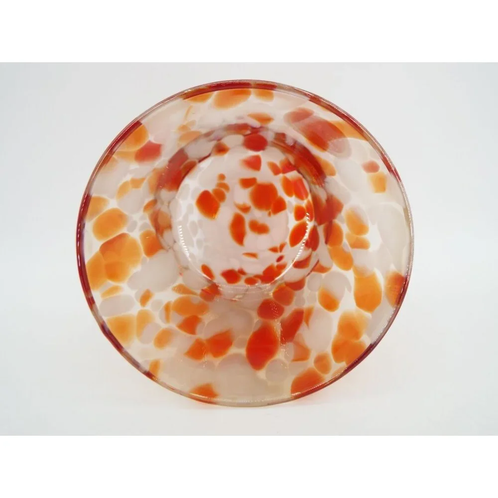 Art Glass Bowl Vase Confetti Millefiori Pattern Handmade in Poland